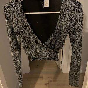 Sparkly cropped long sleeve